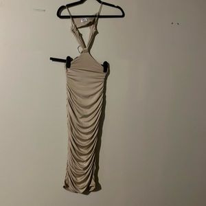 Cut out Ruched Midi Dress